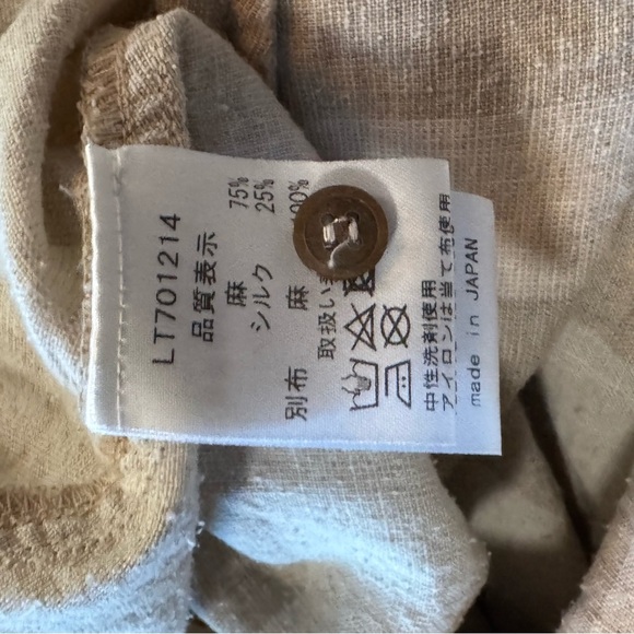 Ichi Antiquités Linen/ Silk Border Dress - One Size - Picture 4 of 6